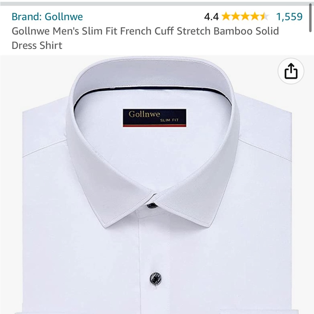 GOLLNWE Men’s Slim Fit Dress Shirt